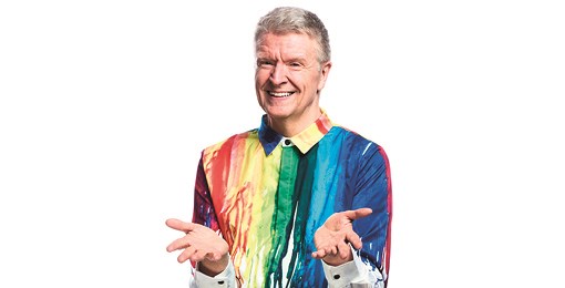 Lars Walldov i en färgglad skjorta. 